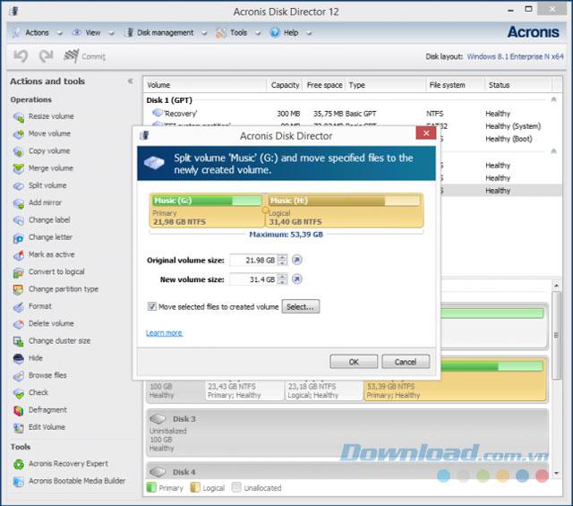Acronis Disk Director 12.5.0.163 - Software zur Verwaltung von Festplatten und Daten