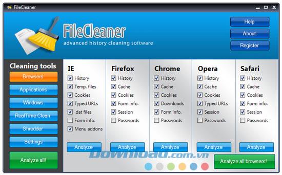 FileCleaner 4.1.1 - Ein Tool zum schnellen Reinigen des Systems