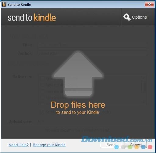 An Kindle senden 1.1.1.250 - Senden Sie ein Dokument über das Windows-Kontextmenü an Kindle