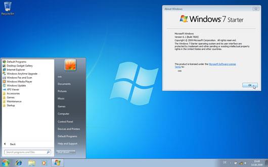 Windows 7 Starter - Windows 7-Betriebssystem
