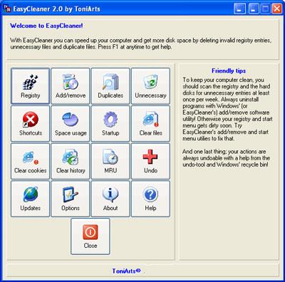 EasyCleaner 2.0.6.369 - Dienstprogramm zum Reinigen des Computers