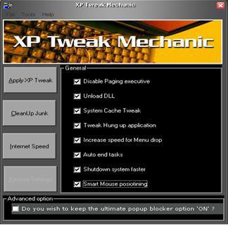 XP Tweak Mechanic 1.5 - Beschleunigen Sie den Start des Computers