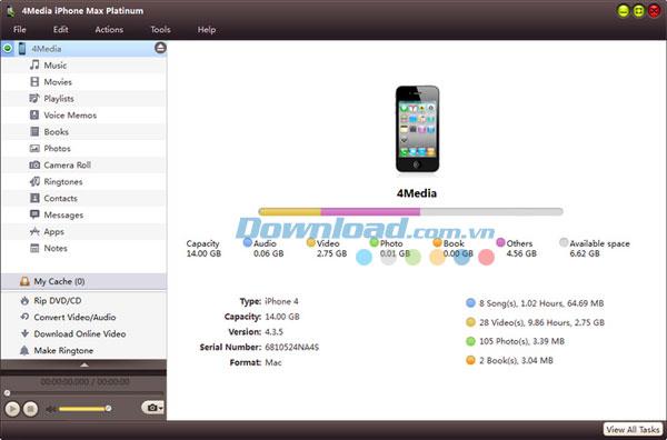 4Media iPhone Max Platinum 5.3 - Ein effektiver iPhone Manager