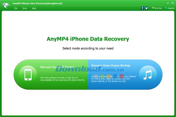 AnyMP4 iPhone Data Recovery 7.1.8 - Datenwiederherstellung für iPhone / iPad