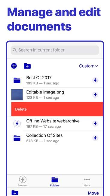 Bolt Browser und Dokumente für iOS 1.3 - Mobiler Webbrowser