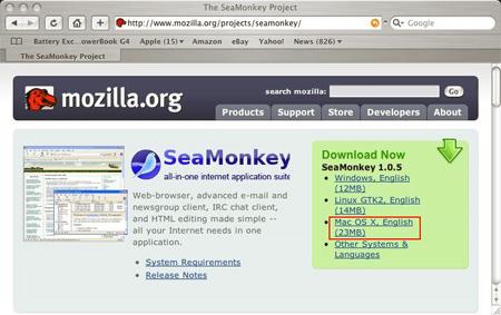 SeaMonkey für Mac 2.49.4 - Toolkit zur Unterstützung von Webbrowsern