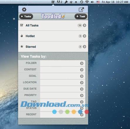 Toodledo for Mac 1.1 - gerenciador de tarefas gratuito no Mac