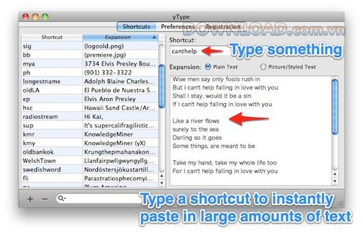 yType für Mac - Software zur Beschleunigung der Textbearbeitung