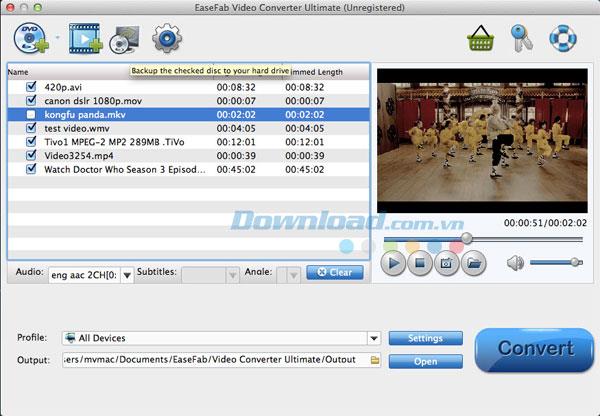 EaseFab Video Converter Ultimate für Mac 5.1.4 - Software zum Konvertieren von Videos auf einem Mac