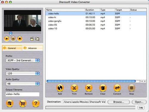 3herosoft Video Converter pour Mac