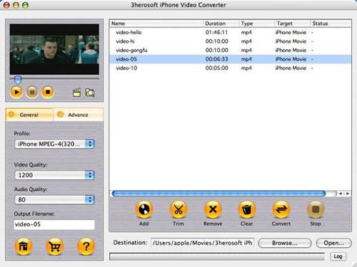 3herosoft iPhone Video Converter für Mac