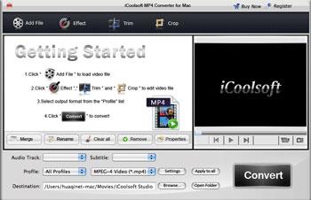 iCoolsoft MP4 Converter für Mac