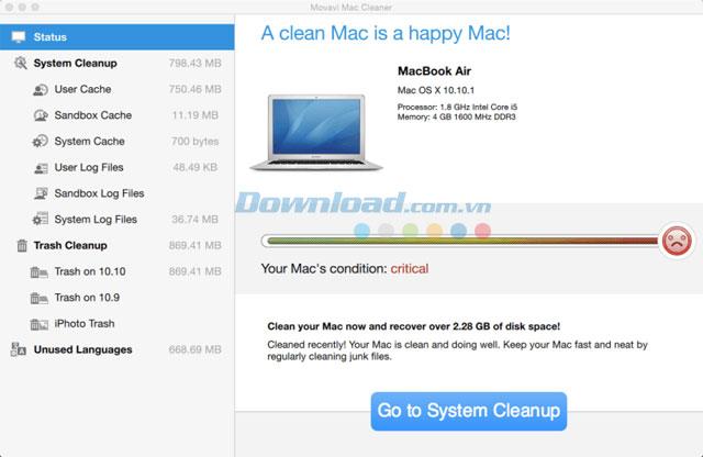 Movavi Mac Cleaner 1.0 - Bereinigen und beschleunigen Sie Ihren Computer