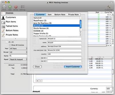 Rechnungen für Mac OS X 2.6 - Vertriebsmanagementsystem