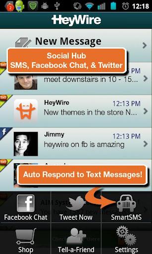HeyWire - KOSTENLOSE SMS für Android - Kostenlose SMS-App