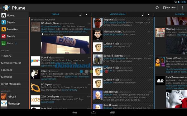 Plume for Twitter - Greifen Sie auf Android auf soziale Netzwerke Twitter zu