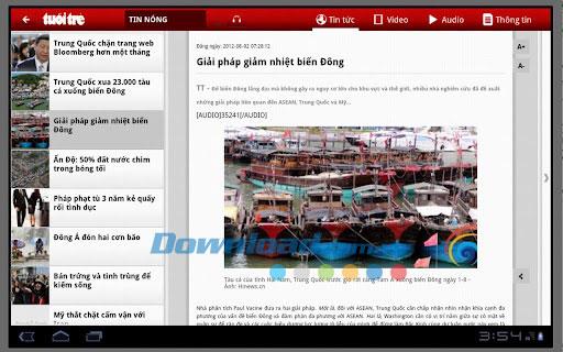 Tuoi Tre (Tablet) pour Android 1.3 - Lire le journal Tuoi Tre