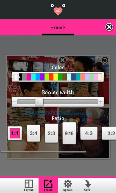 Cadre photo gratuit pour Android 45 - Collage simple sur Android