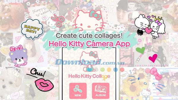 Hello Kitty Collage pour Android 1.0.4 - Cadres photo mignon Hello Kitty sur Android
