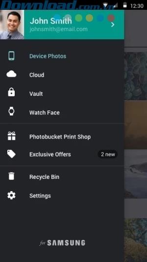 Photobucket pour Android - Sauvegarde automatique des photos