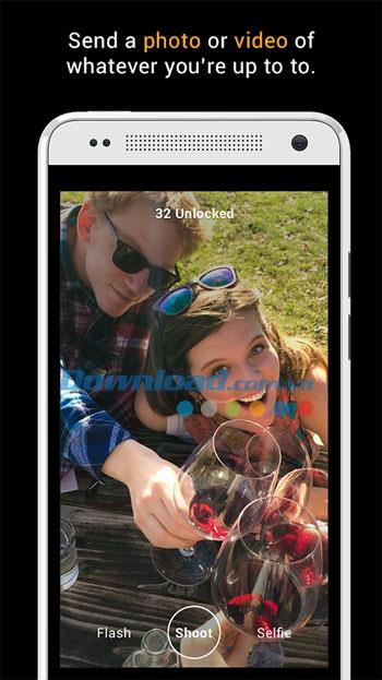 Slingshot für Android 1.0 - Teilen Sie interaktive Fotos auf Android