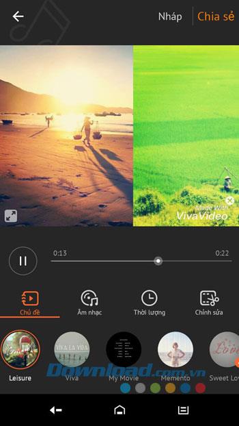 VivaVideo pour Android - Application professionnelle de montage vidéo et de montage vidéo