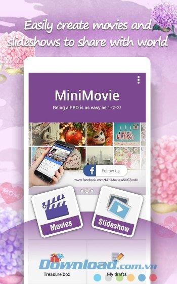 MiniMovie für Android 2.5.1.30_160420 - Erstellen Sie eine Diashow aus schönen, einfachen Fotos auf Android
