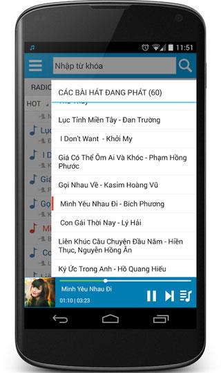 ChaCha Vinaphone für Android 2.5 - Vinaphone Musik-Download-Anwendung