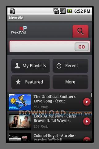 NextVid para Android 2.3.1 - Reproductor de video para Android
