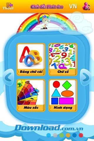 Smart Kids - temas de pronunciación para Android 1.1 - Ayude a su bebé a reconocer caras de palabras y practicar la memoria