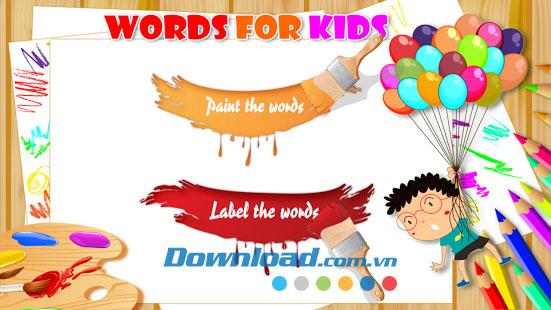 Words for Kids for Android 1.0 - Logiciel d'apprentissage du vocabulaire anglais pour les enfants