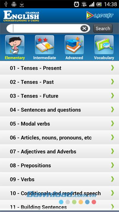 Gramática inglesa para Android - Gramática inglesa para Android