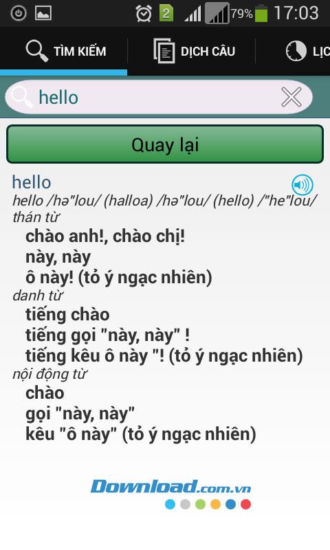 EVDictPro für Android 1.0 - Englisch Vietnamesisch Wörterbuch kostenlos