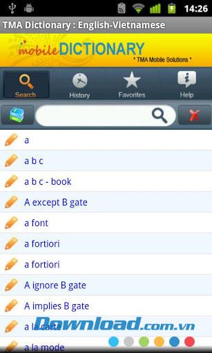 mDict pour Android 2 - Dictionnaire anglais complet