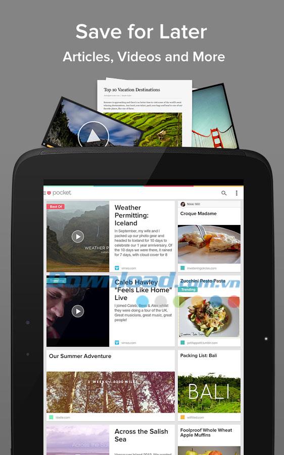 Pocket pour Android 5.0.1 - Stockez les actualités sur votre téléphone
