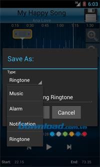 MP3 Cutter and Ringtone Maker pour Android 1.2 - Coupez et créez des sonneries pour Android