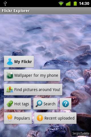 Flickr Explorer (Batch Upload) für Android - Wählen Sie ein Foto auf Flickr als Hintergrundbild