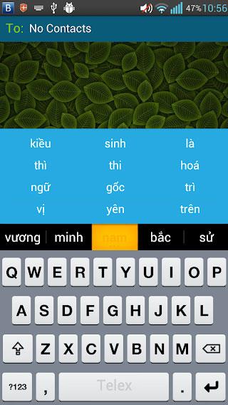 Bkav Vietnamese Typing para Android 1.2.6: la aplicación admite la escritura en vietnamita