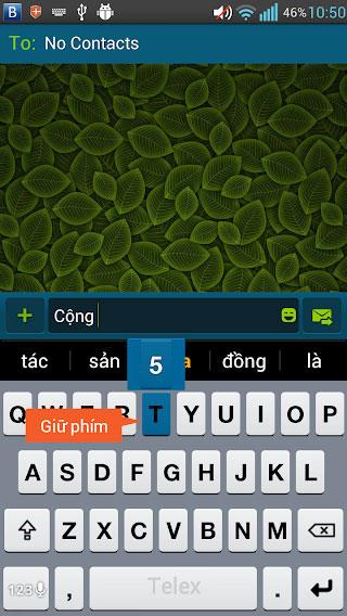 Bkav Vietnamese Typing para Android 1.2.6: la aplicación admite la escritura en vietnamita