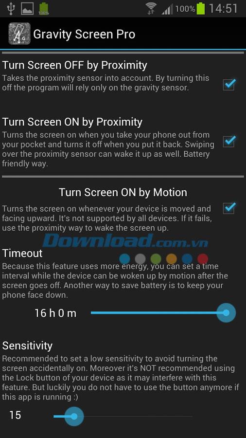 Schwerkraftbildschirm für Android 3.27.0.0 - Schaltet den Android-Bildschirm automatisch aus