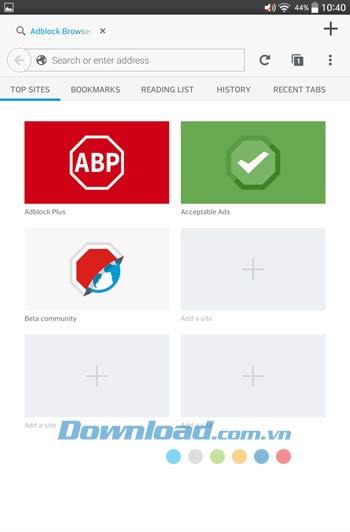 Navigateur Adblock pour Android 1.4 - Une application qui bloque les publicités sur Android