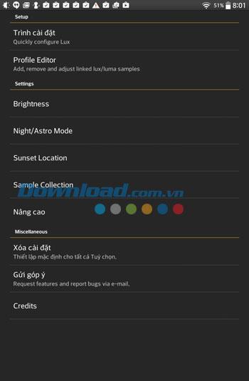 Lux Lite pour Android 1.99.9999.1 - Contrôle de la luminosité de l'écran sur Android