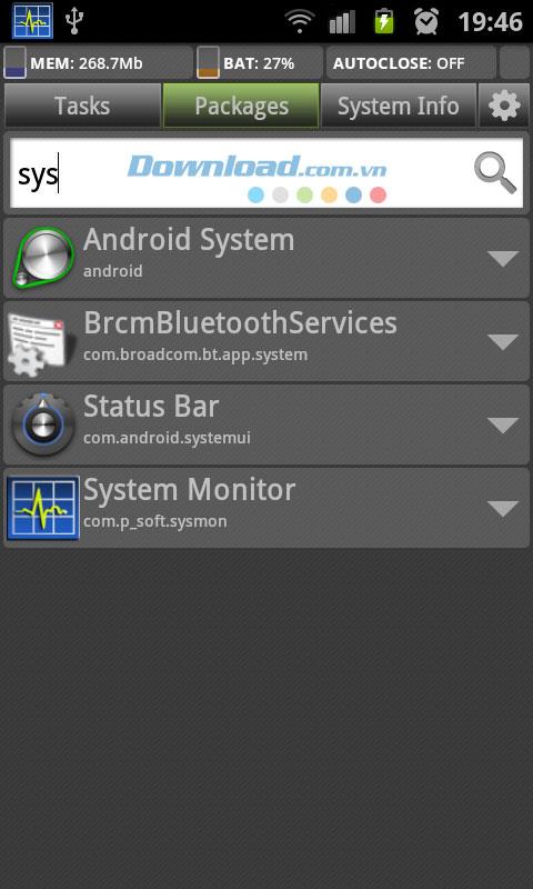 System Monitor für Android 1.8.4 - Effektiver Systemmanager für Android