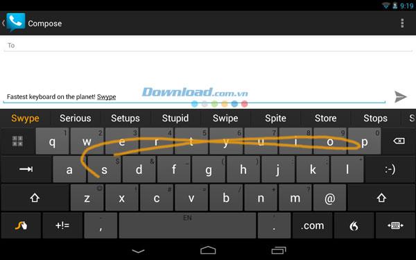 Swype Keyboard Free pour Android 1.5.15.19977 - Application clavier pour Android