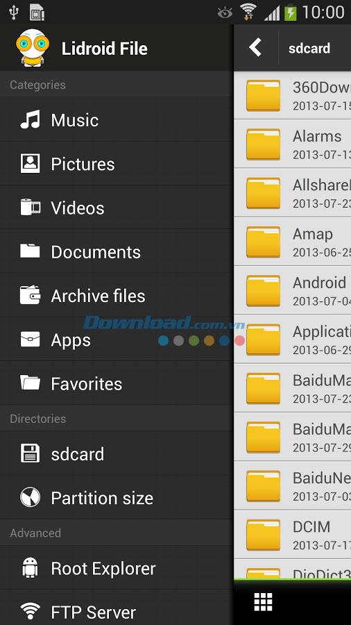 Lidroid File Explorer for Android4.1.1-Android携帯のファイルマネージャー