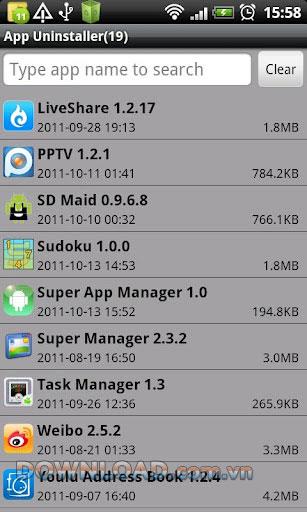 Super App Manager para Android: administrar aplicaciones