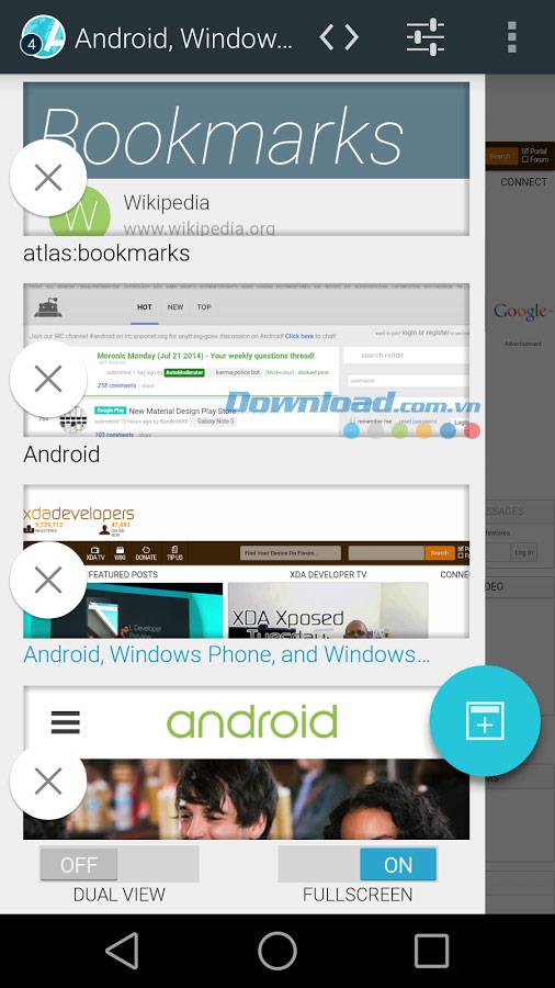 Atlas para Android 0.98 Beta: navegador web para Android