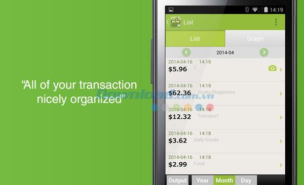 Quick Money Recorder para Android 2.0.0 - Aplicación para administrar el gasto personal en Android
