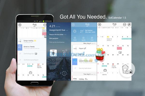 SolCalendar para Android: widget de calendario profesional en Android
