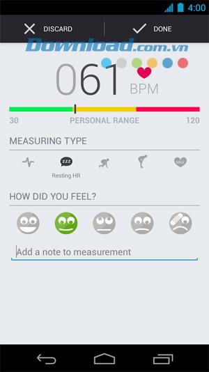 Runtastic Heart Rate pour Android - Mesurez la fréquence cardiaque via Android
